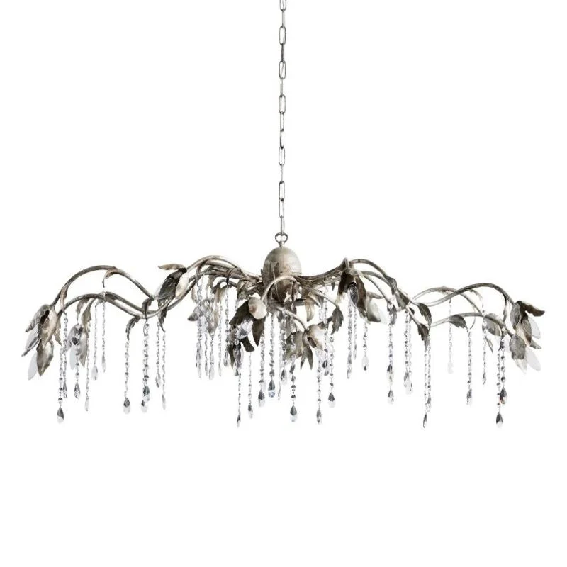 Gothic Viticci Rectangular Chandelier 52 " 61" 71"- Silver - Image 5