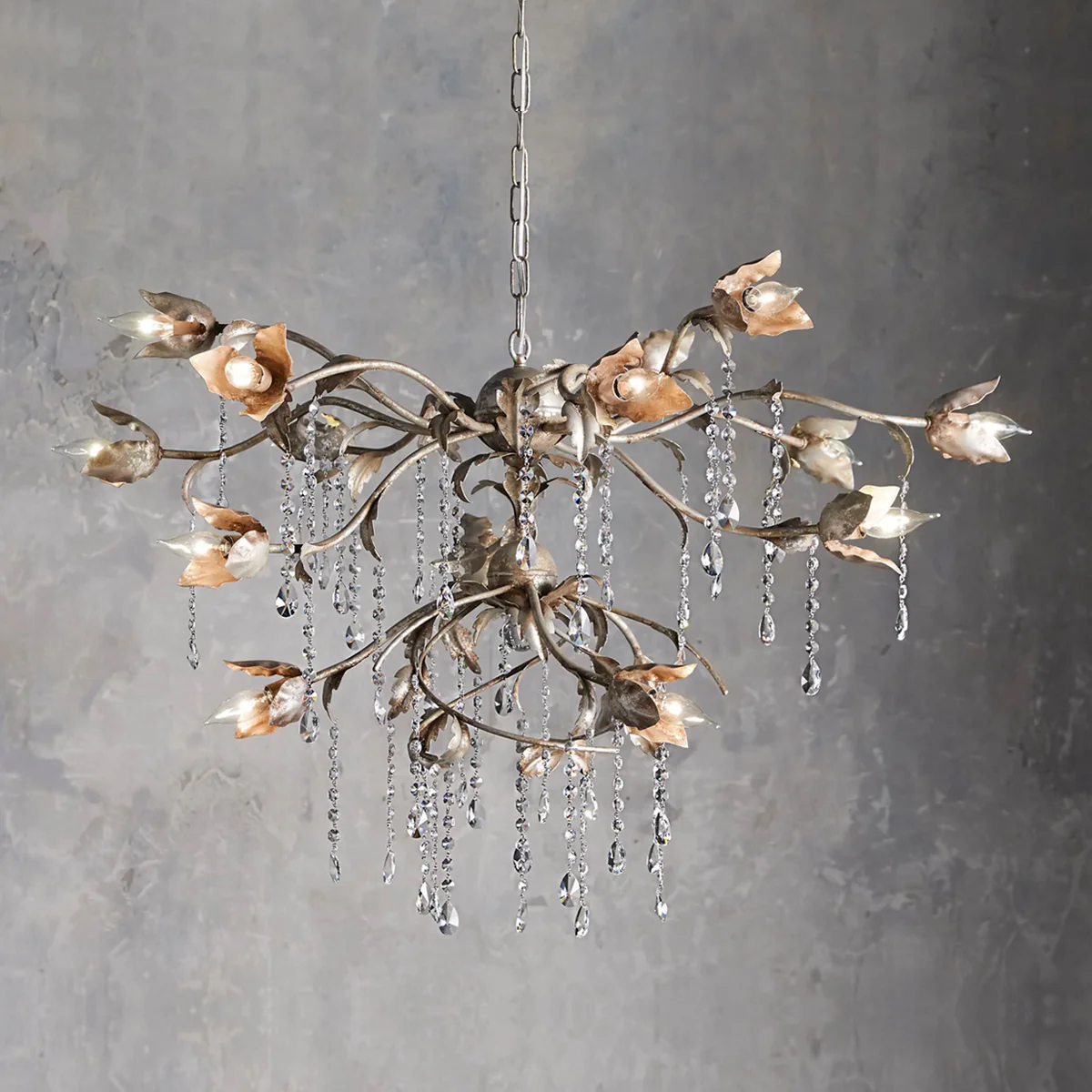 Gothic Viticci Round Chandelier 40"-Silver - Image 3
