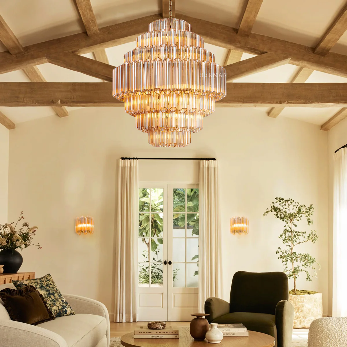 Grande Palermo Murano Chandelier  32.68" - Image 6