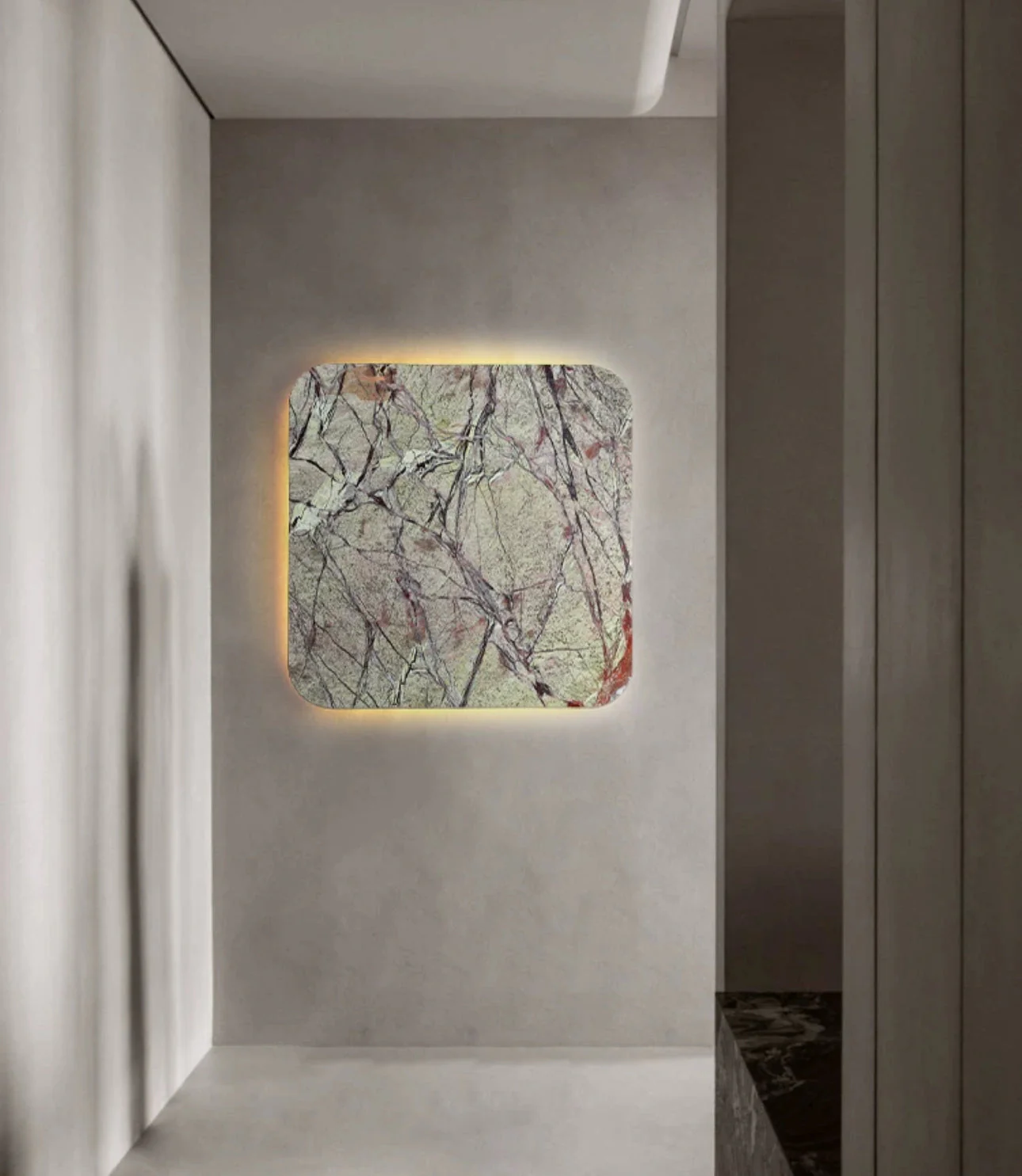 Green Marble Square Wall Lamp - Image 6