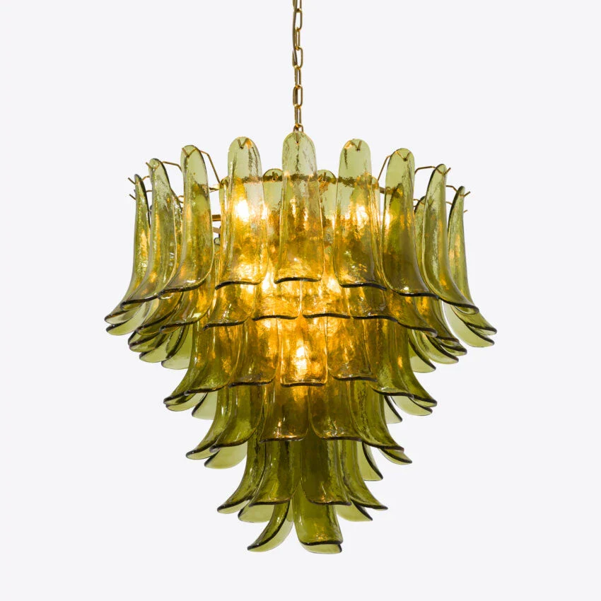 Green Petalo Murano Chandelier - Image 12
