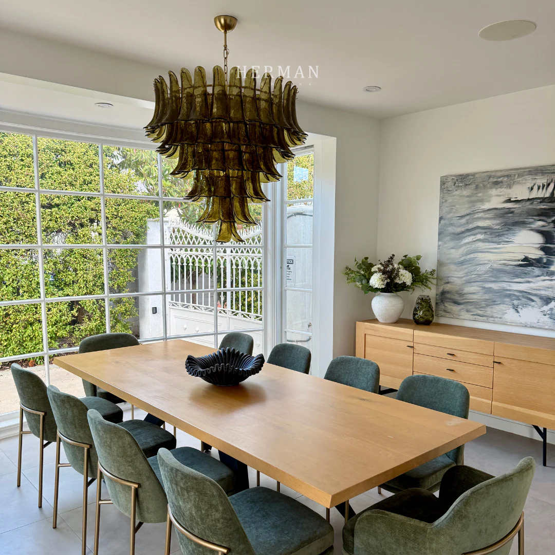 Green Petalo Murano Chandelier - Image 3