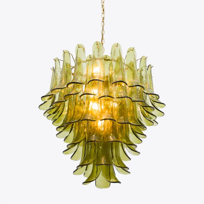 Green Petalo Murano Chandelier - Image 7