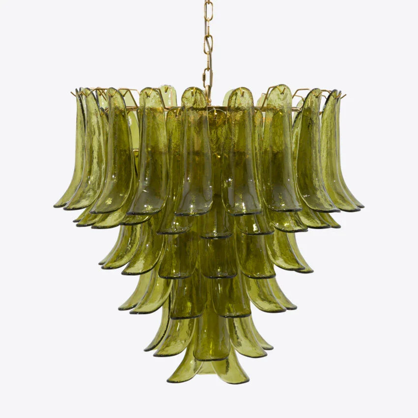 Green Petalo Murano Chandelier - Image 8