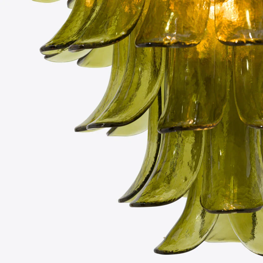 Green Petalo Murano Chandelier - Image 9