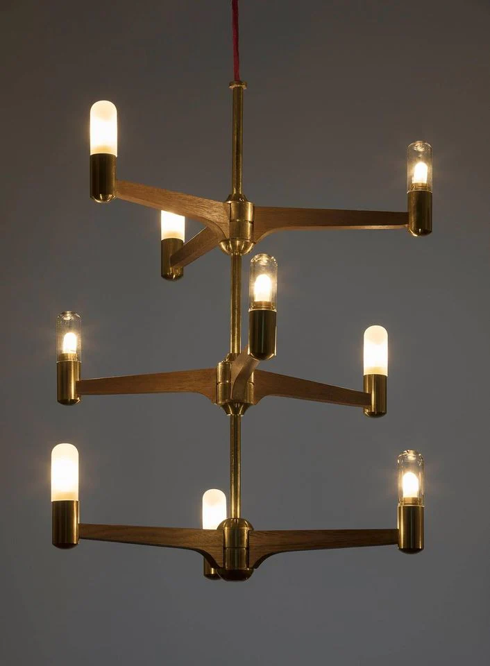 Guinevere 9 Light Modern Brass Chandelier - Joe Scog - Image 2
