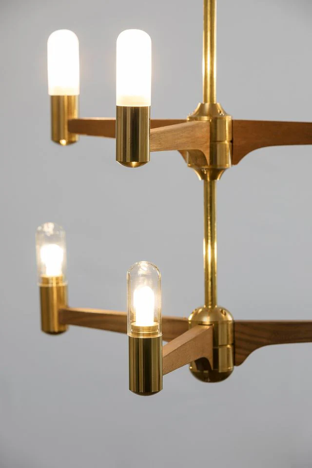 Guinevere 9 Light Modern Brass Chandelier - Joe Scog - Image 3