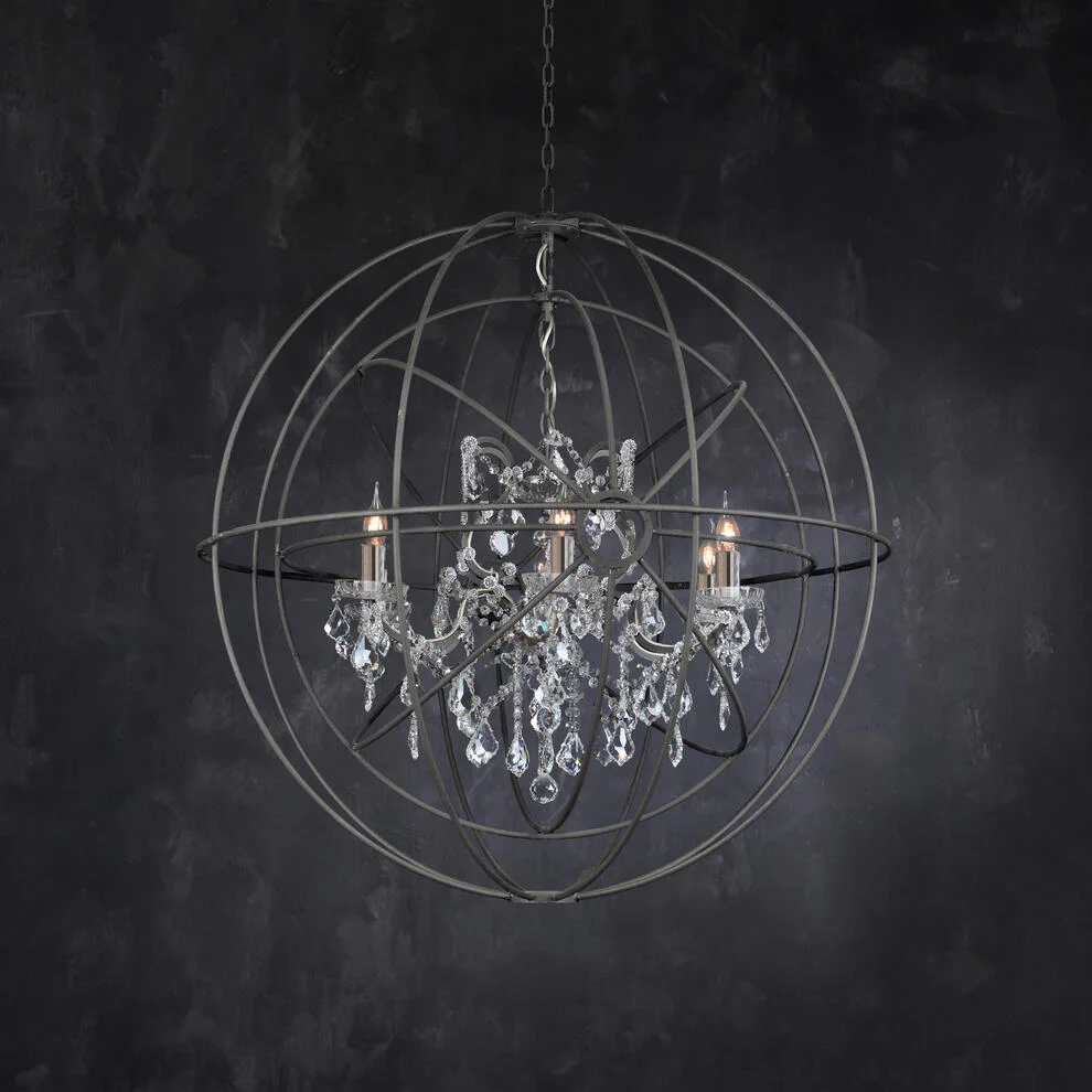Gyro Crystal Double Chandelier Natural - Image 2