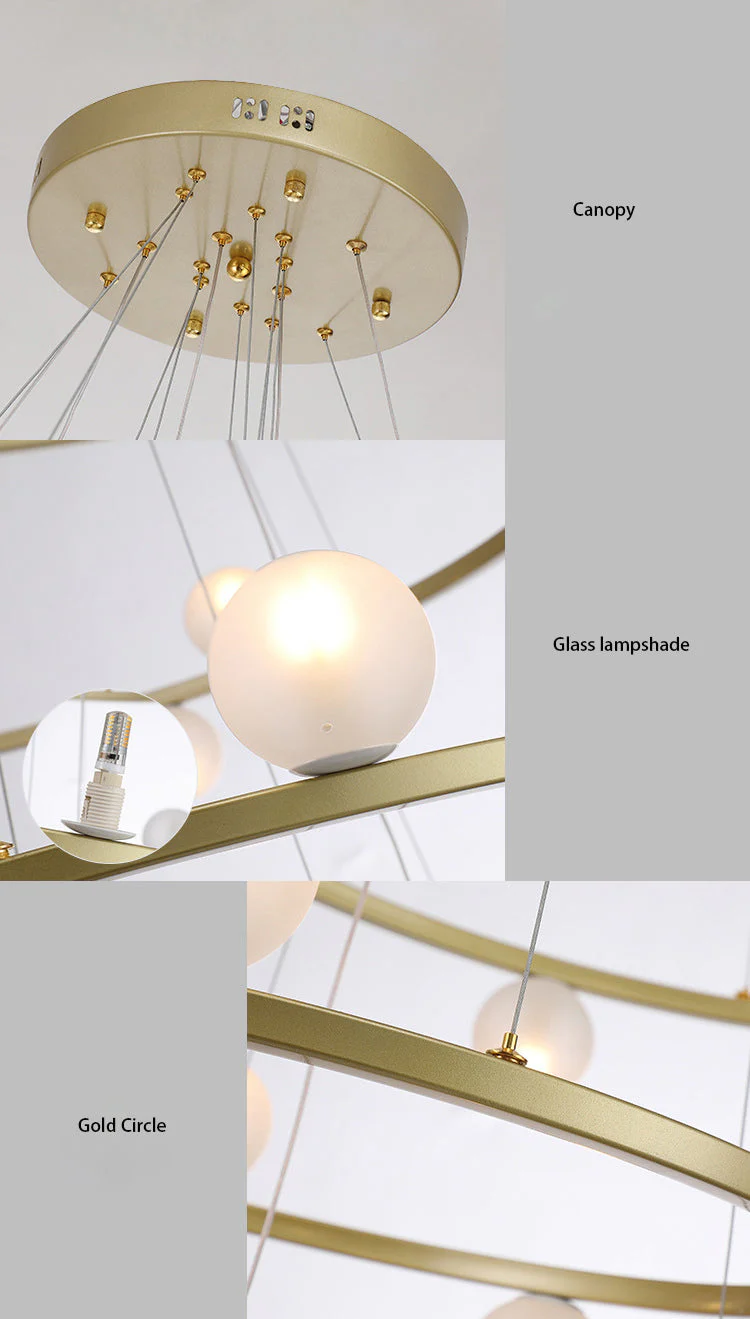 Modern Half Ring LED Chandelier by Aurorae Lighting - Image 12