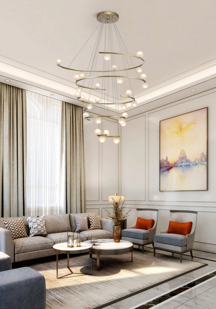 Modern Half Ring LED Chandelier by Aurorae Lighting - Image 7