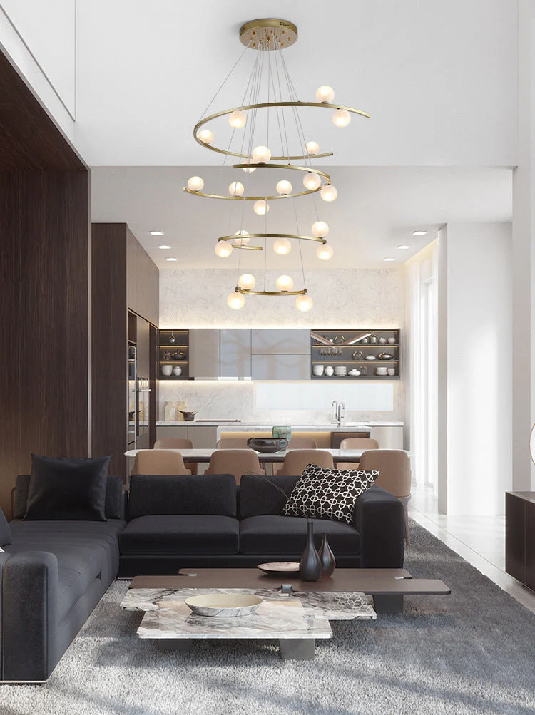 Modern Half Ring LED Chandelier by Aurorae Lighting - Image 8