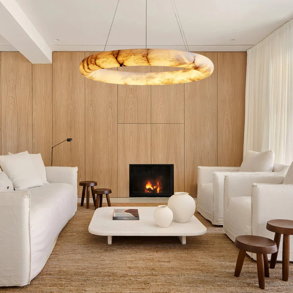 Halima Halo Alabaster Chandelier - Image 3