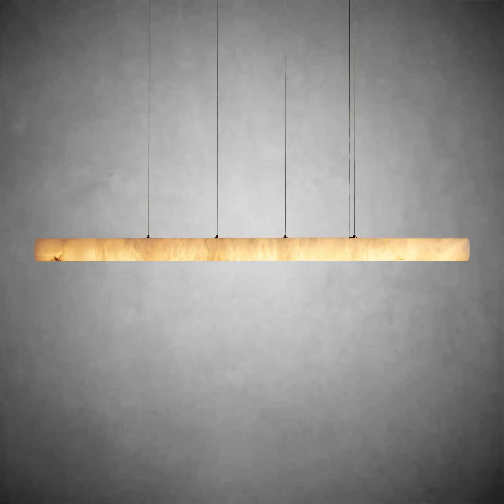 Halima Linear Alabaster LED Chandelier – 64" & 74" Options - Image 9
