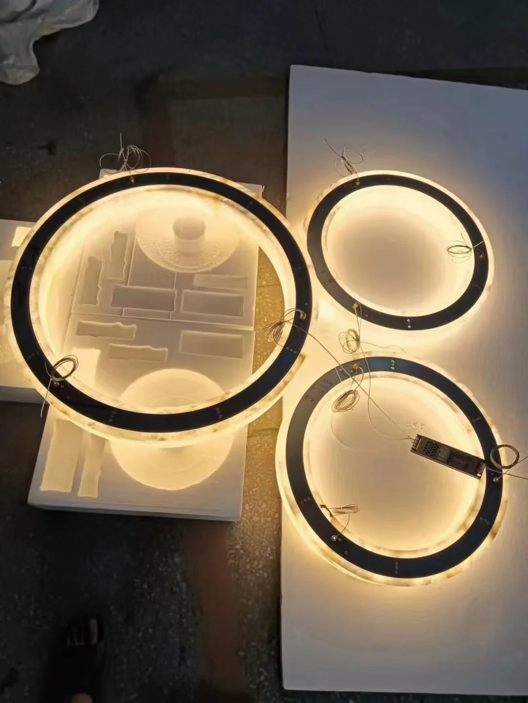 Halo Alabaster Natural Stone Chandelier - Image 10