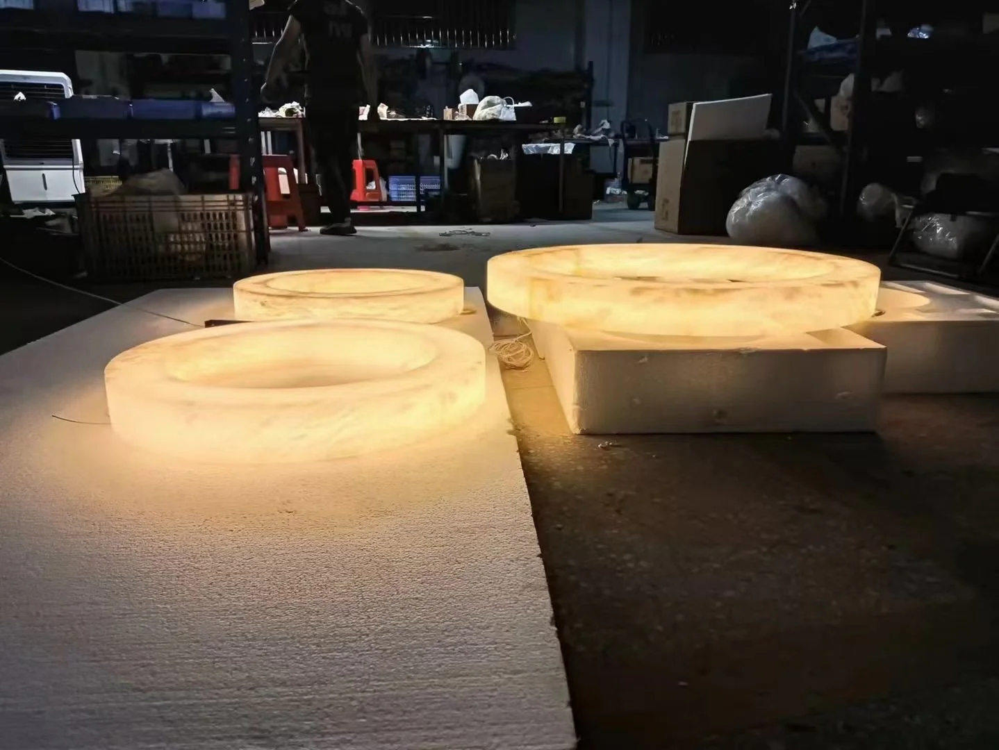 Halo Alabaster Natural Stone Chandelier - Image 12
