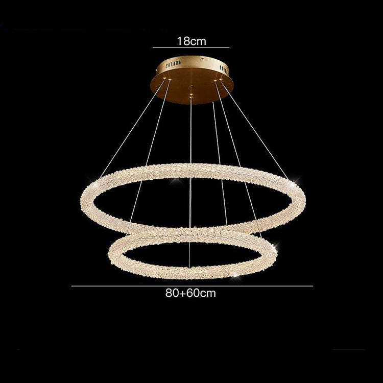 Halo Modern Clear Crystal Ring Chandelier - Image 12