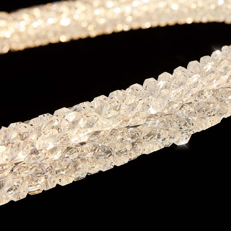 Halo Modern Clear Crystal Ring Chandelier - Image 13