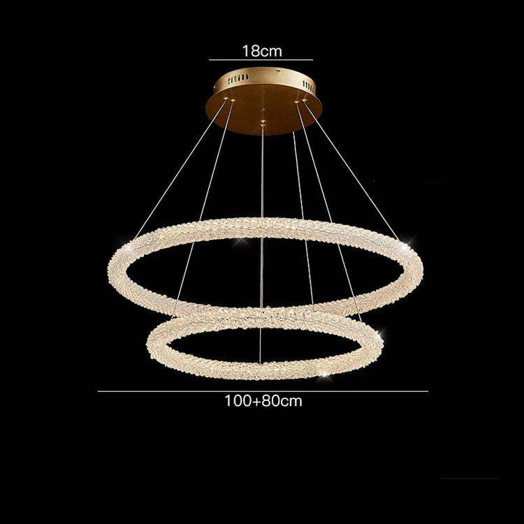 Halo Modern Clear Crystal Ring Chandelier - Image 21