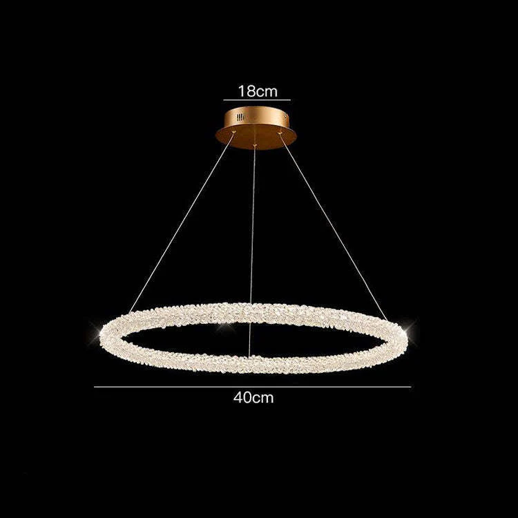 Halo Modern Clear Crystal Ring Chandelier - Image 7