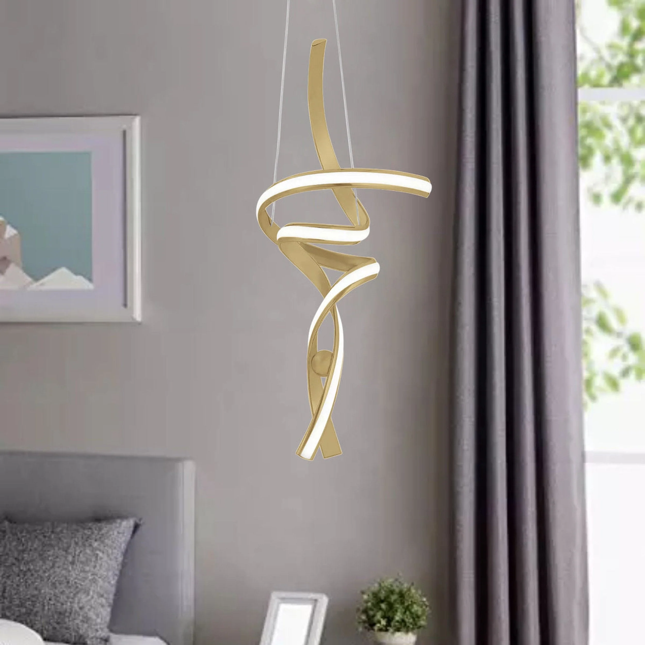 Hamburg LED Chandelier // Sandy Gold - Image 2
