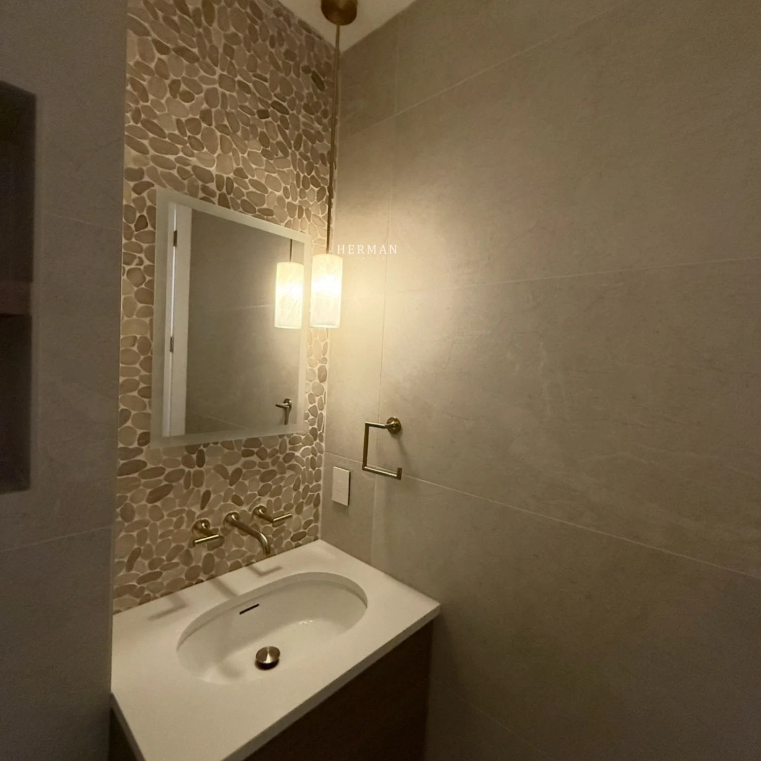 Hand Carved Alabaster Cylinder Pendant Light - Image 15