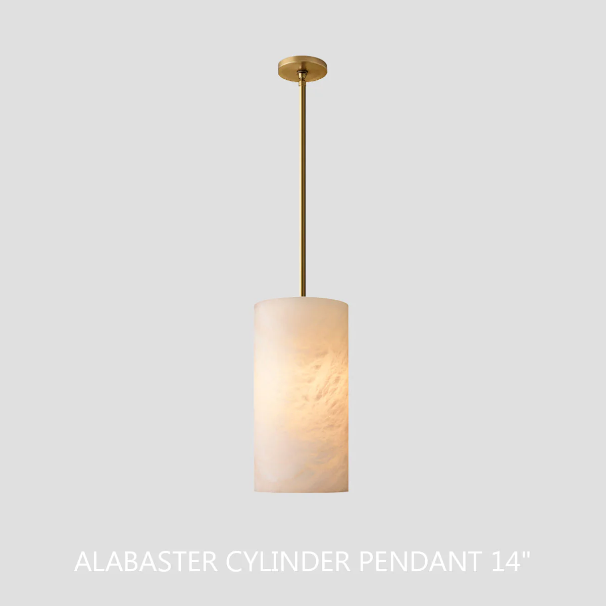 Hand Carved Alabaster Cylinder Pendant Light - Image 33