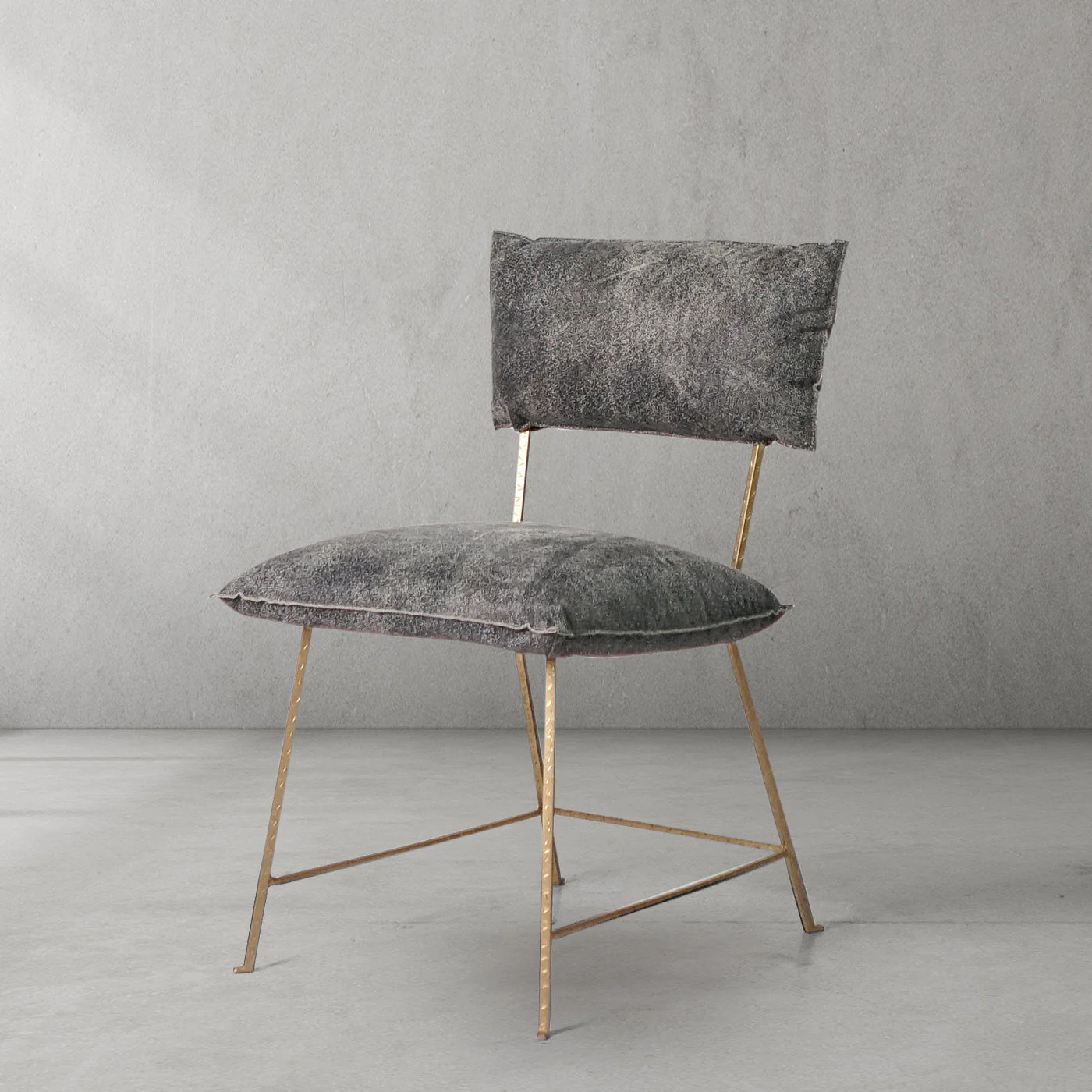 Hand-Forged Metal Cartier Armless Dining Chair - Image 12