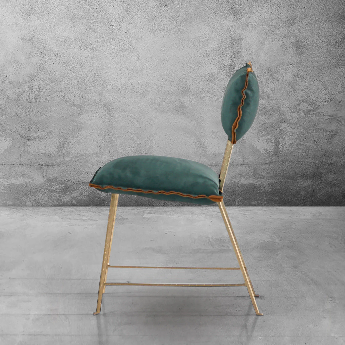 Hand-Forged Metal Cartier Armless Dining Chair - Image 8