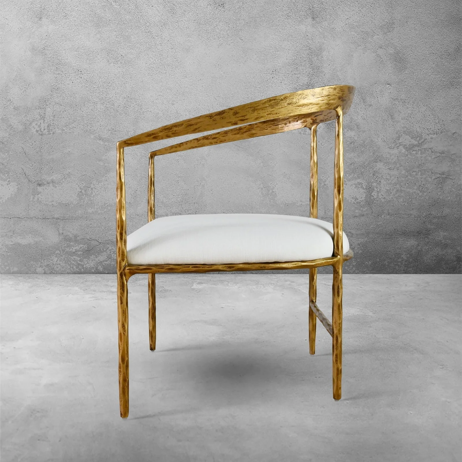 Hand-Forged Metal Curved Chair - Image 12