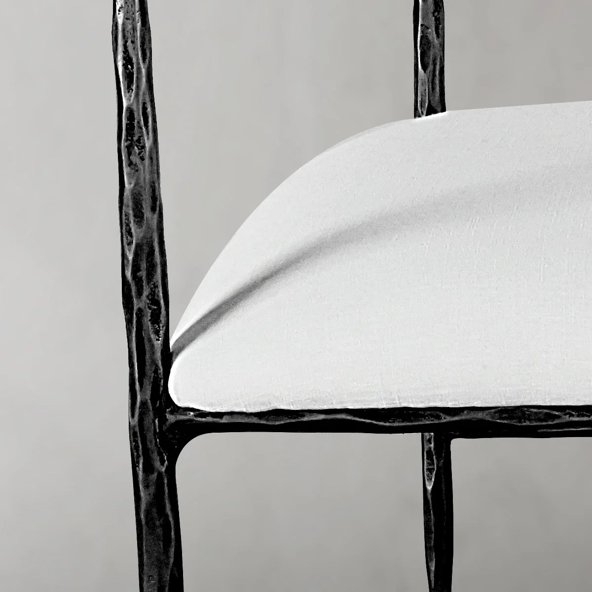 Hand-Forged Metal Curved Chair - Image 13