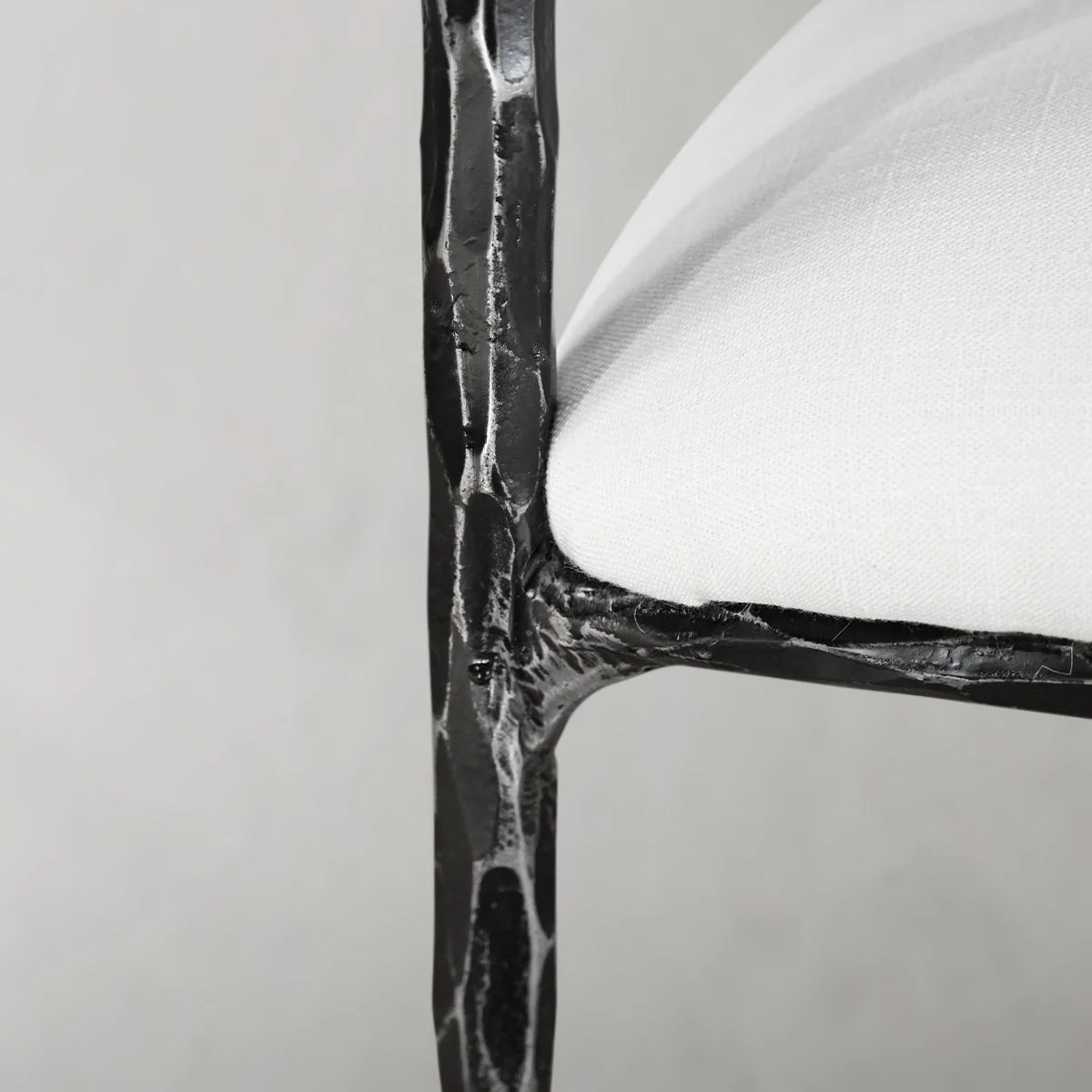 Hand-Forged Metal Curved Chair - Image 18