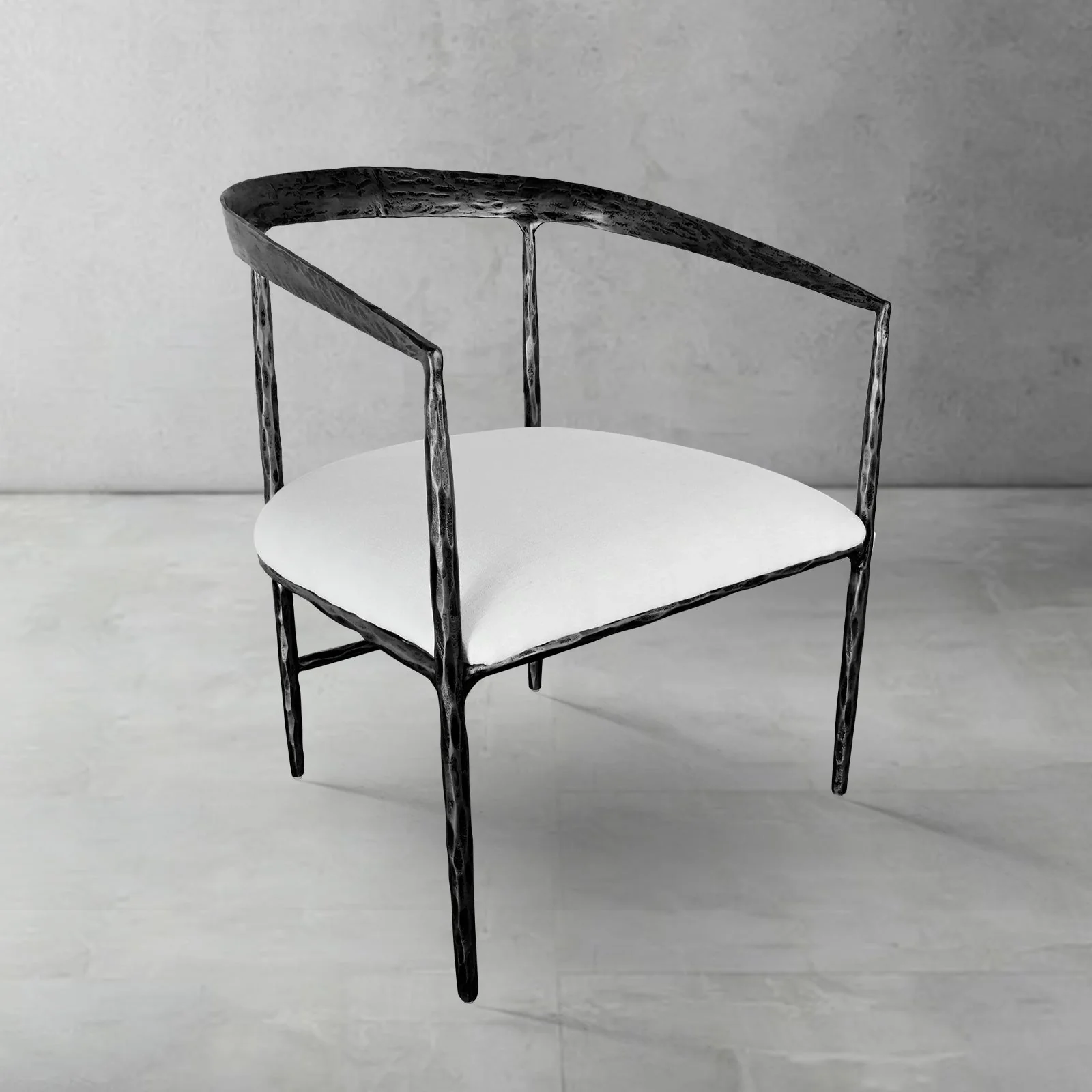 Hand-Forged Metal Curved Chair - Image 19