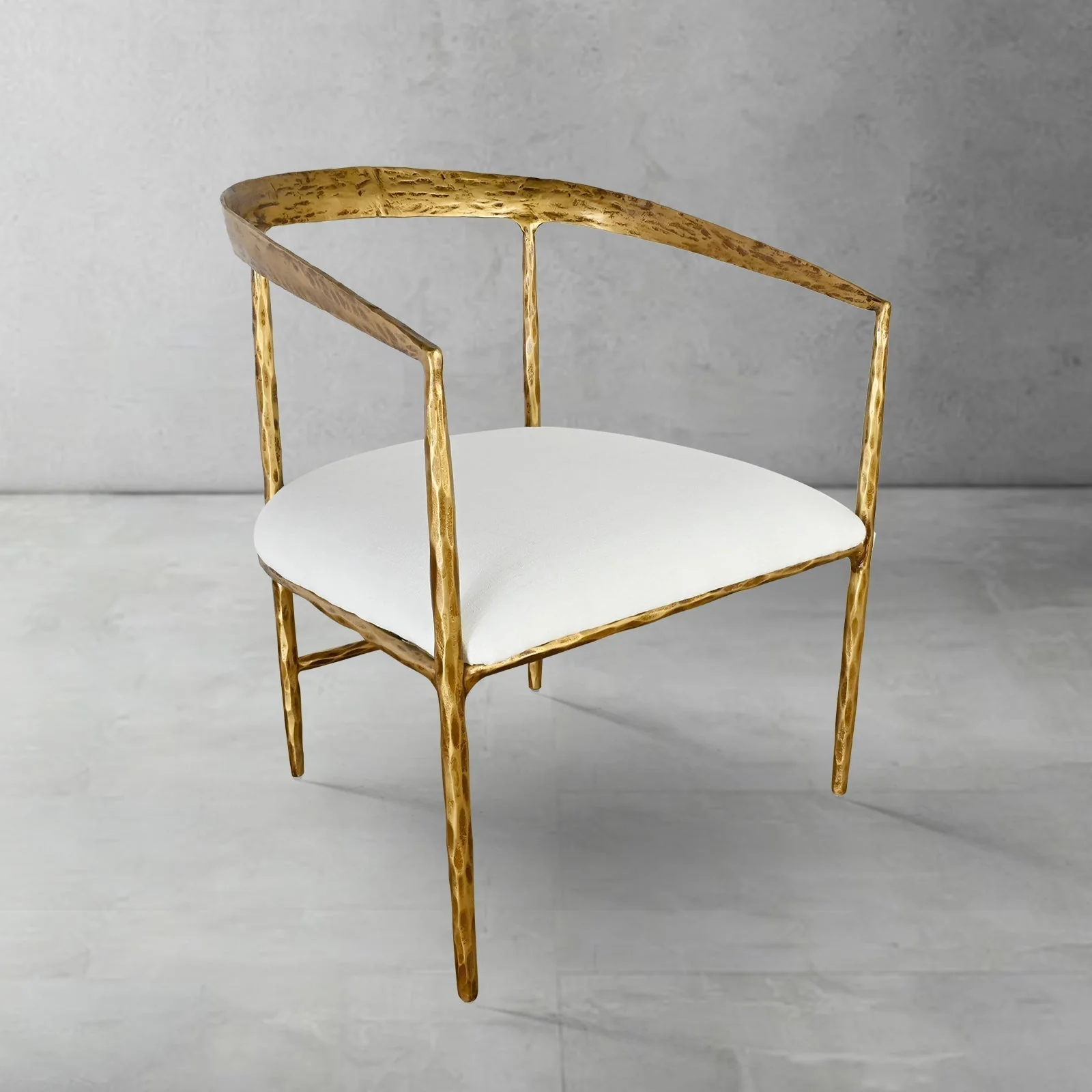 Hand-Forged Metal Curved Chair - Image 22