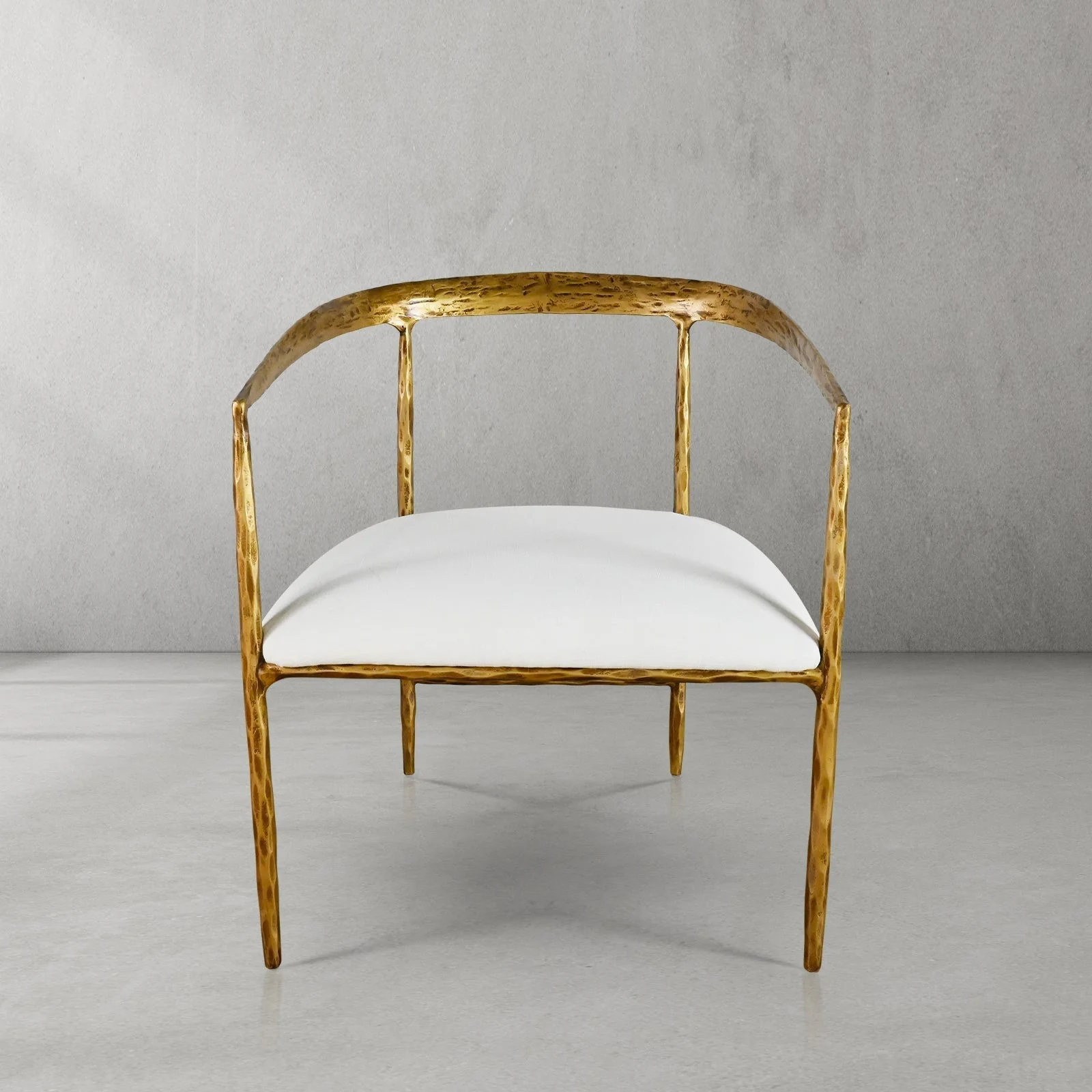 Hand-Forged Metal Curved Chair - Image 5