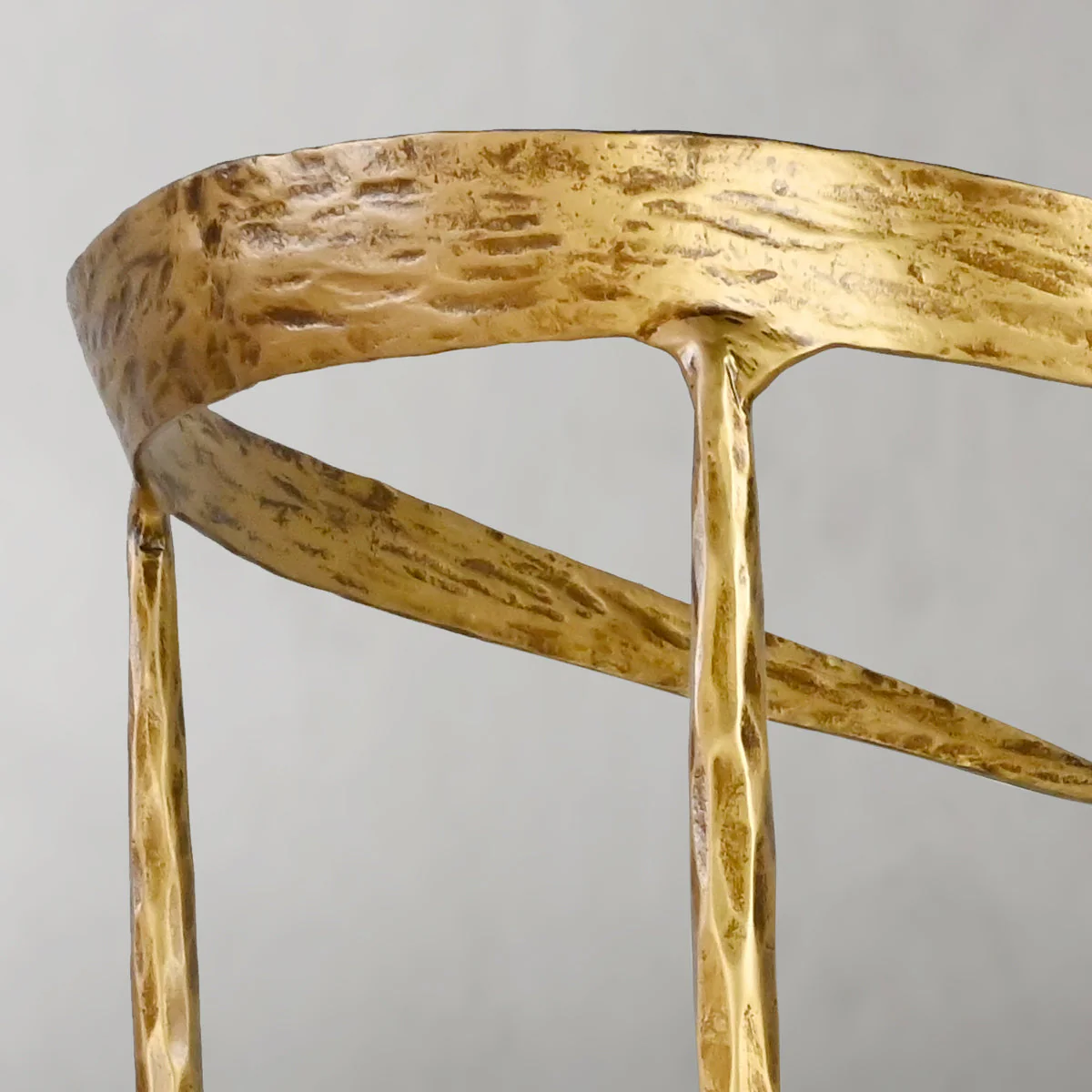 Hand-Forged Metal Curved Chair - Image 6