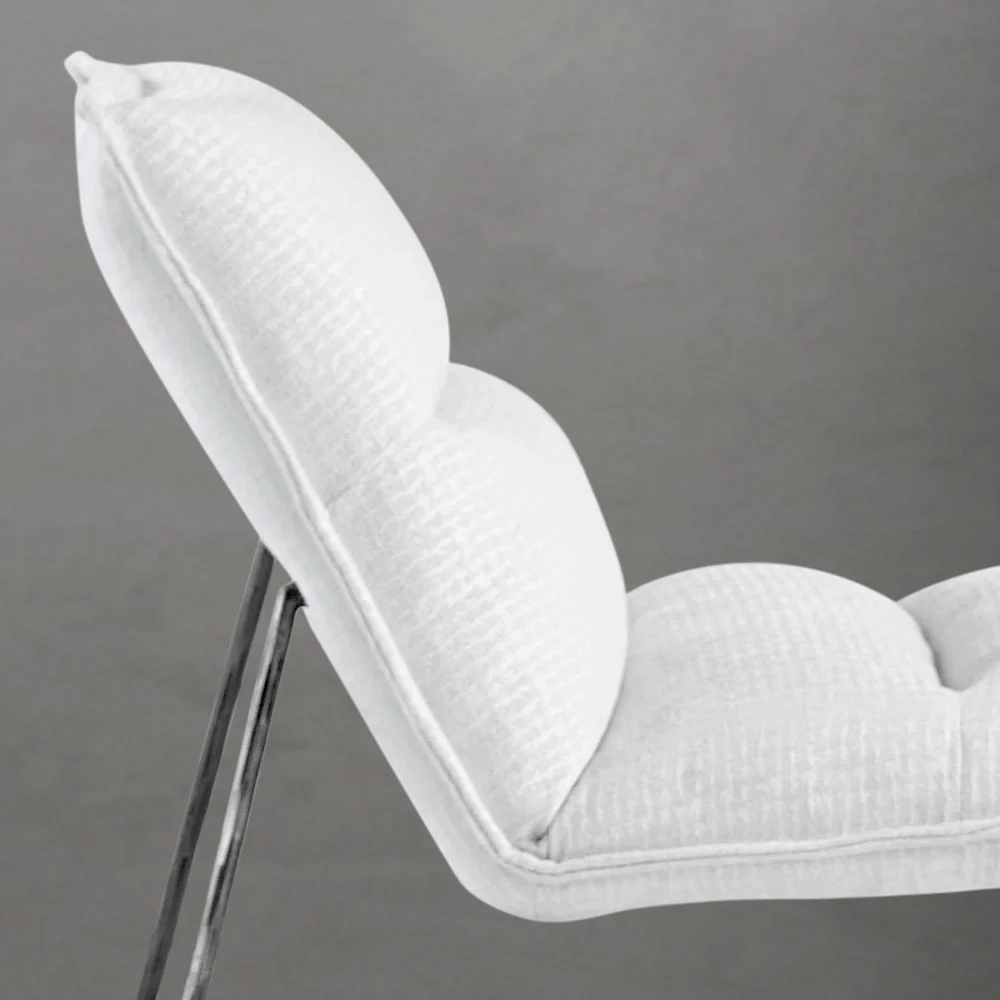 Hand-Forged Metal Fabric Lounge Chair - Image 19