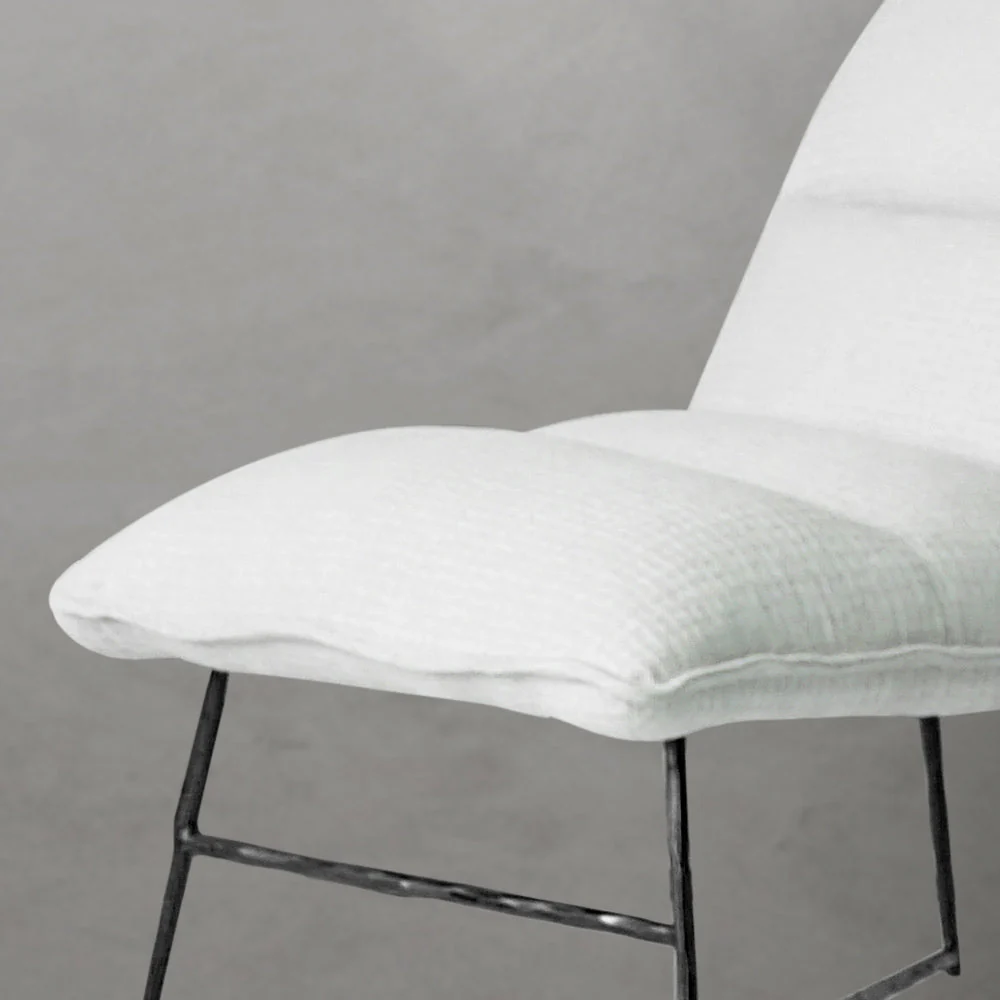Hand-Forged Metal Fabric Lounge Chair - Image 20