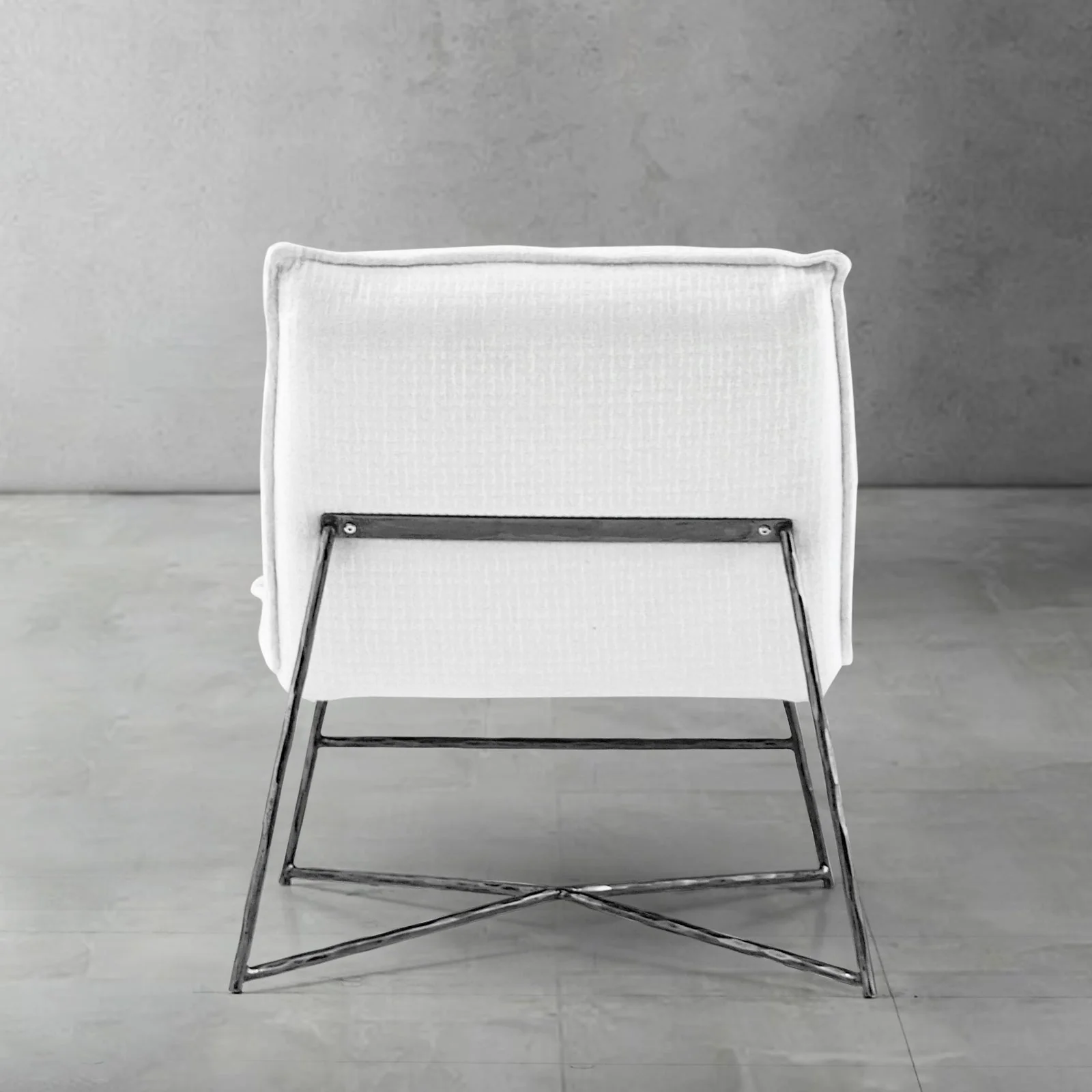 Hand-Forged Metal Fabric Lounge Chair - Image 21