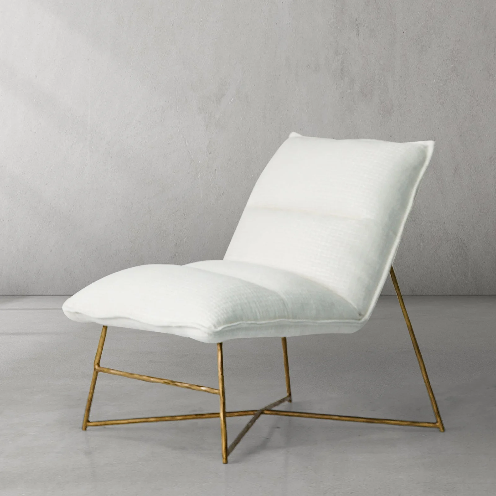 Hand-Forged Metal Fabric Lounge Chair - Image 25