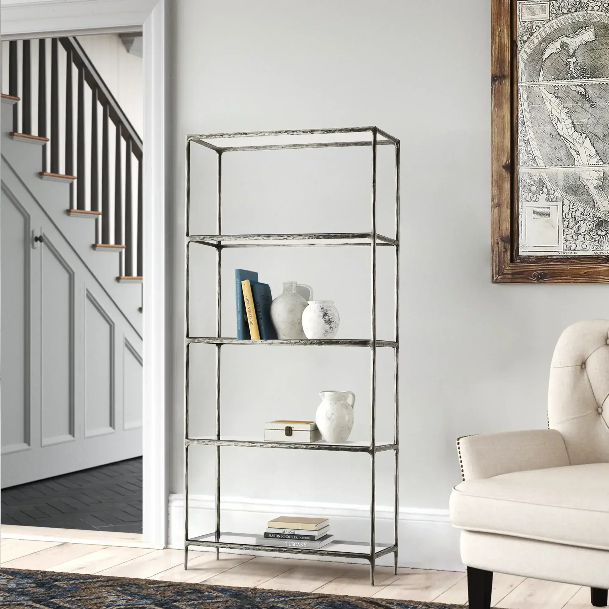 Hand-Forged Metal Glass Shelving - Image 10