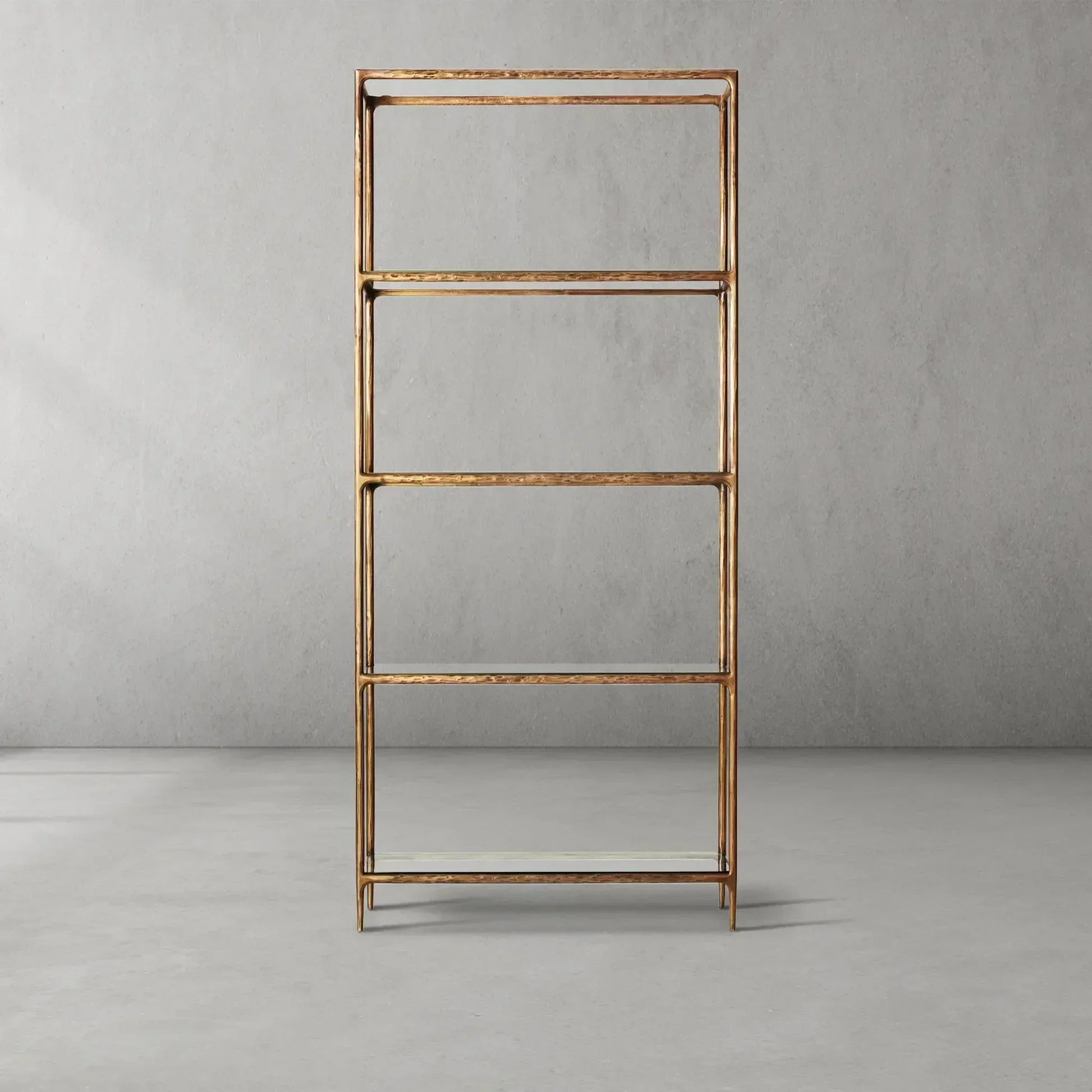 Hand-Forged Metal Glass Shelving - Image 2