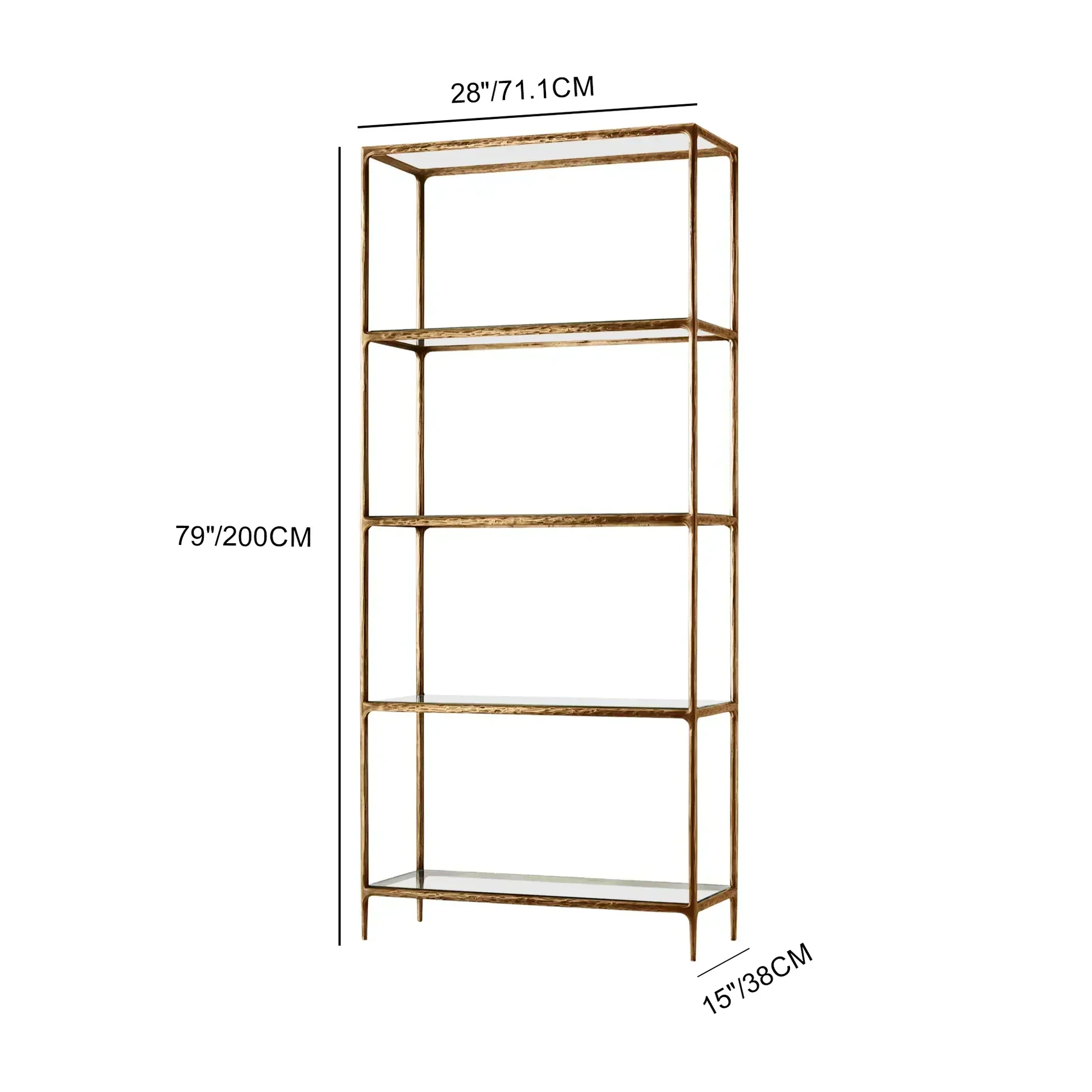 Hand-Forged Metal Glass Shelving - Image 8
