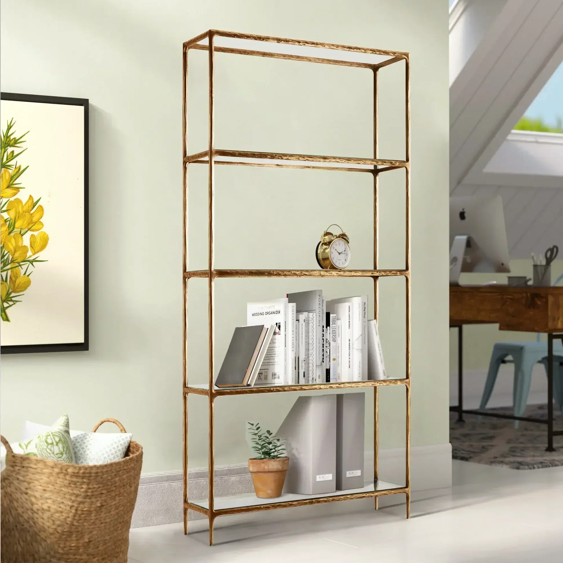 Hand-Forged Metal Glass Shelving - Image 9