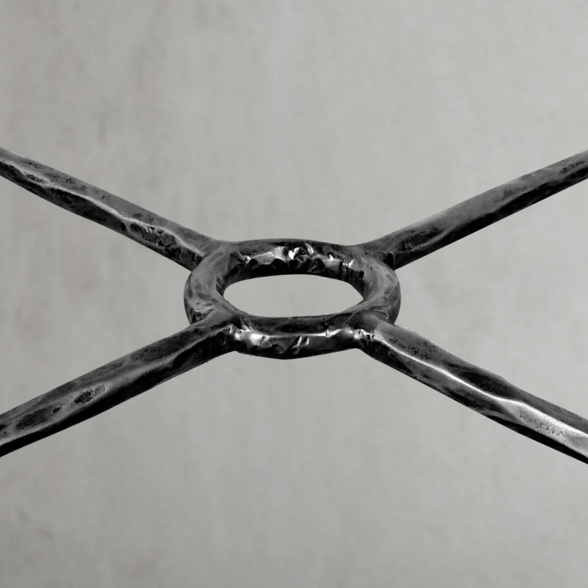 Hand-Forged Metal Mabrble Square Side Table 18" 22" Overhang O - Image 19