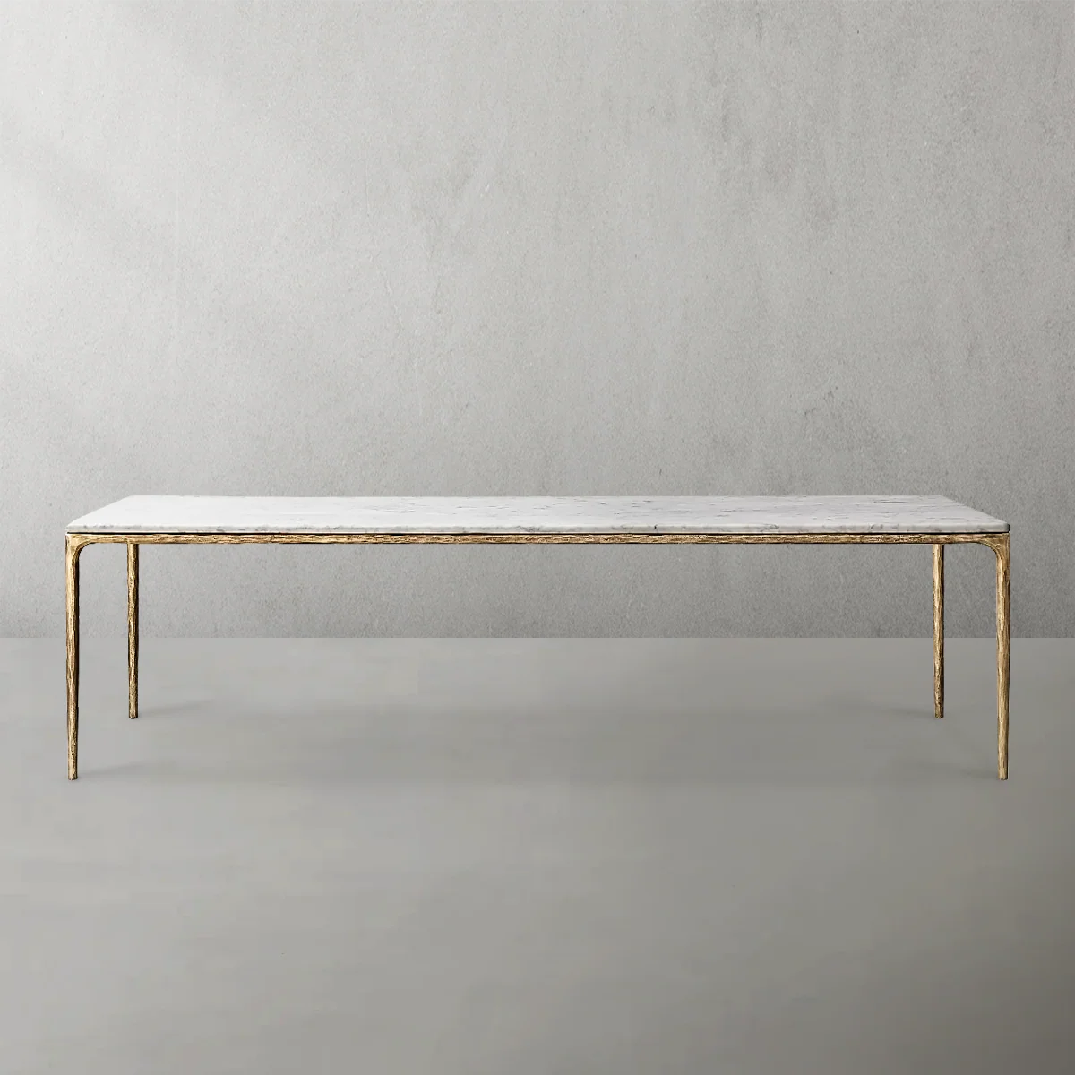 Hand-Forged Metal Marble Rectangular Dining Table - Image 20