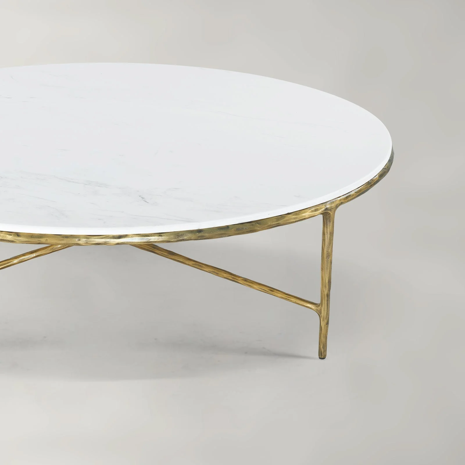 Hand-Forged Metal Marble Round Coffee Table 36" 55" - Image 15