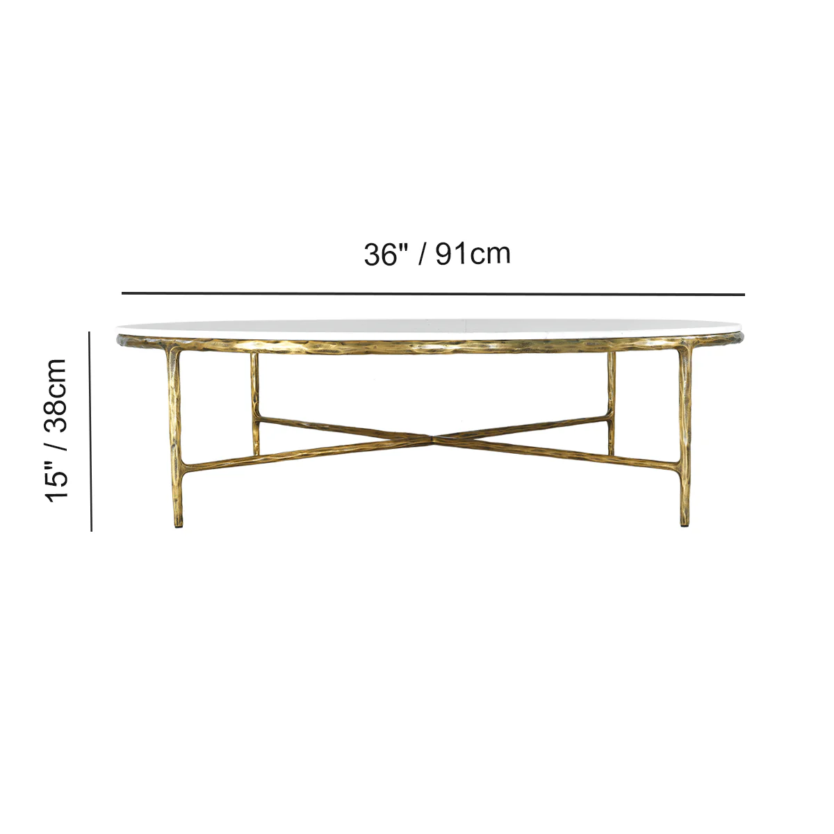 Hand-Forged Metal Marble Round Coffee Table 36" 55" - Image 17