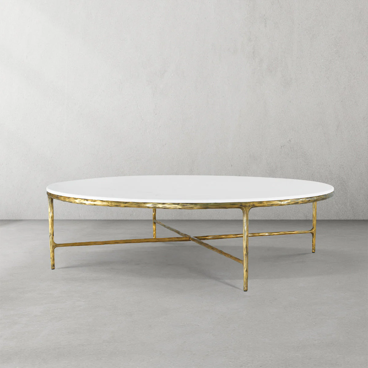 Hand-Forged Metal Marble Round Coffee Table 36" 55" - Image 34