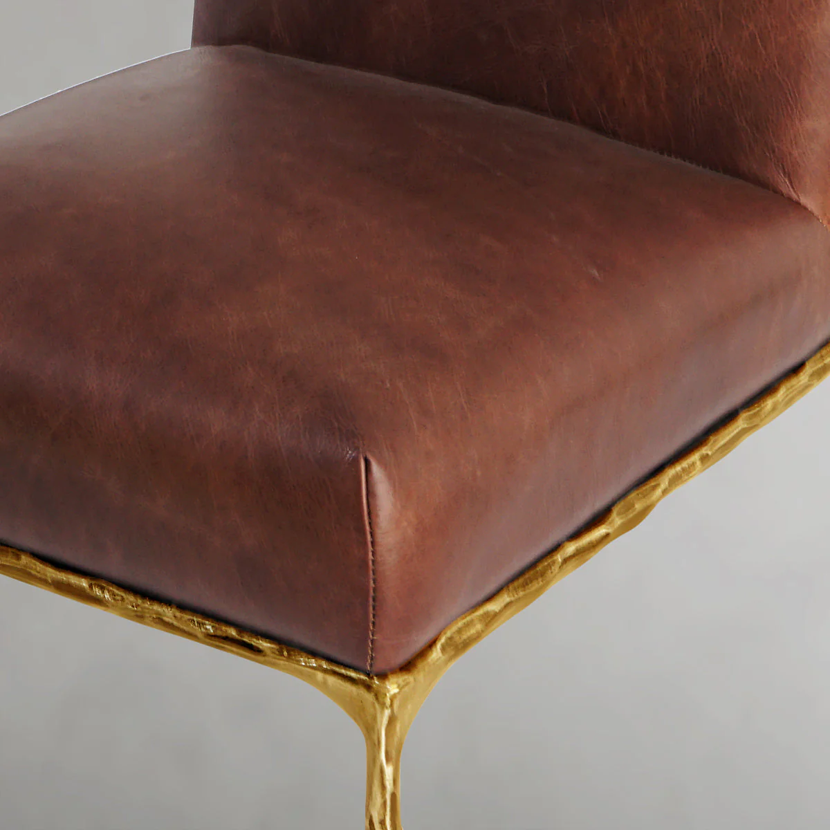 Hand-Forged Metal Minimalist Fabric Dining Chair - Image 23