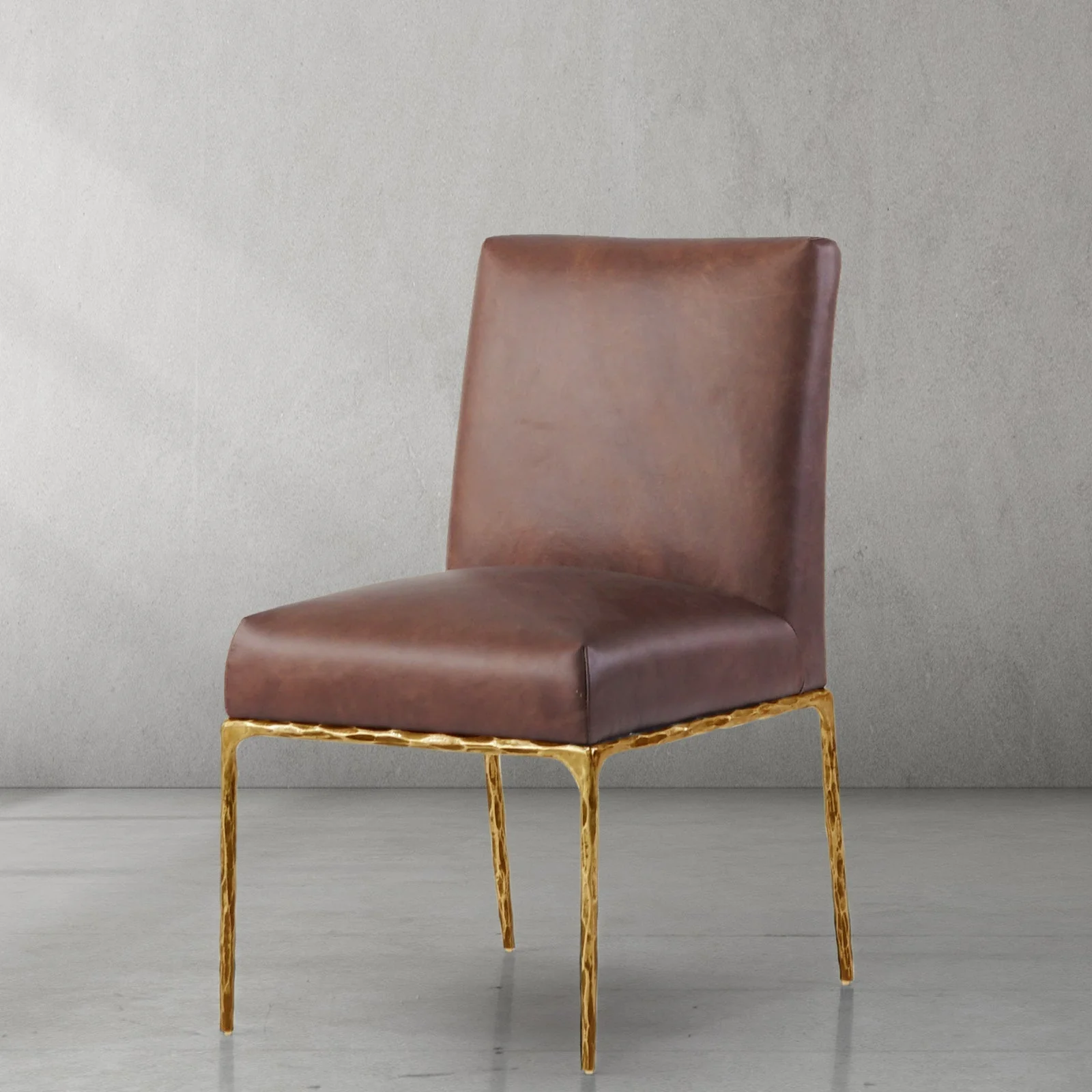 Hand-Forged Metal Minimalist Fabric Dining Chair - Image 40